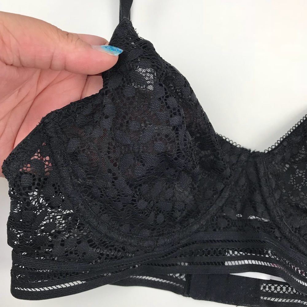 Women’s black lace unlined bra, NWT, 36B - Picture 2 of 7
